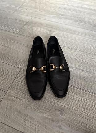Лофери zara, чорні, 37 розмір