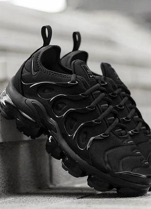 Кроссовки мужские черные nike vapormax plus black размер 41 42 43 44 45