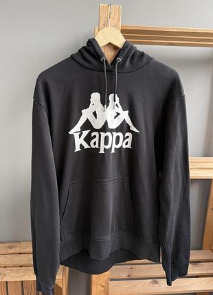 Худі kappa велике лого кофта розмір l чорний