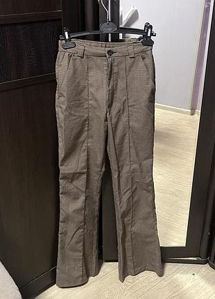 Підліткові чи жіночі брюки клеш кльош у клітинку h&m xxs xs