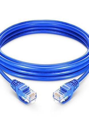 Кабель патч корд lan 5м синий