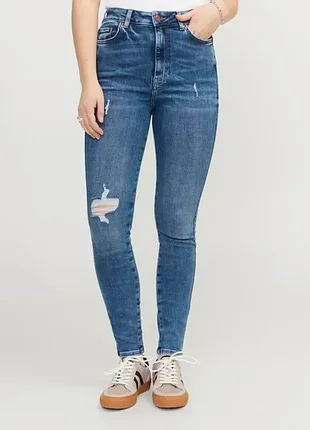 Джинси скінні skinny high waist жіночі jjxx сині xs xl (12345782-12)