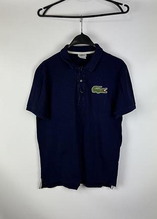 Футболка поло lacoste чоловіча темно синя розмір 4 m