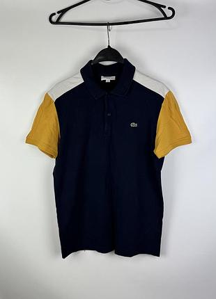 Футболка поло lacoste оригінал темно синя розмір m