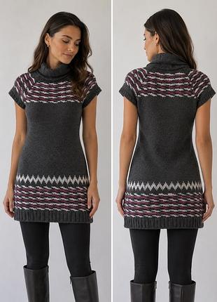 Жіноча тепла сіра жилетка кофта безрукавка жіночий сірий жилет светр осінь зима зимовий xs женский теплый свитер женская жилетка кофта зимняя зима