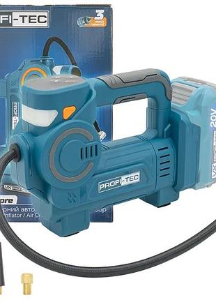 Компресор автомобільний акумуляторний profi-tec pti1035 20 в, 10,3 бар, 35 л/хв, без акб і зп