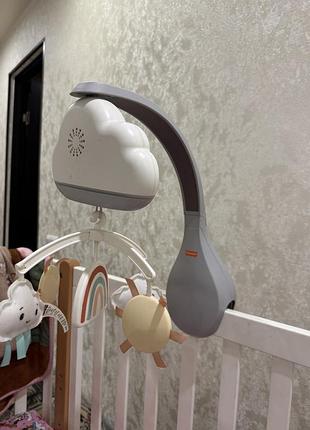 Мобіль нічник 2 в 1 фішер прайс грайливі хмаринки fisher-price rainbow showers to bedside mobile (hbp40)