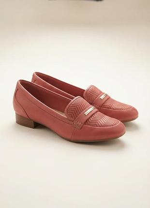 Жіночі шкіряні лофери clarks 43-44 р туфлі шкіра