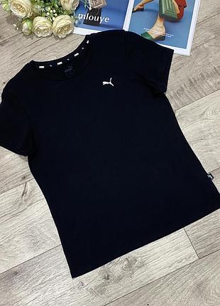 Черная легкая базовая футболка puma, р.s-m