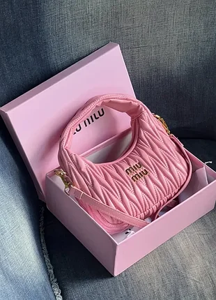 Сумка miu miu wonder matelasse leather hobo еко