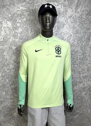Nike dri-fit brasil кофта лонгслив l размер футбольная