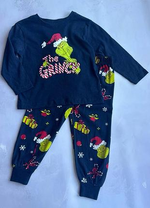 Пижама детская демисезонная Гринч the grinch primark р.92 см (1,5-2 года)