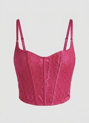 Актуальний яскравий корсет plus size в стилі «barbie” primark 40-42 l-xl 🔥🔥🔥