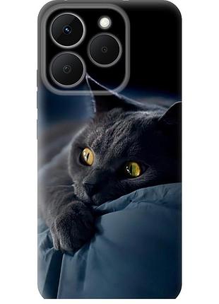 Чохол силіконовий на телефон realme 15t 5g димчастий кіт "825u-4159-58250"
