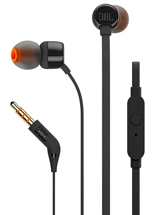 Новые вакуумные проводные наушники jbl / jbl t110 (3.5 мм, черные)