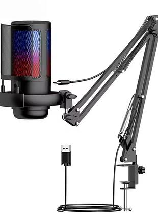 Игровой usb микрофон с пантографом coconise me6s-arm (rgb, подкаст, стрим) европейское качество, проверенный бренд