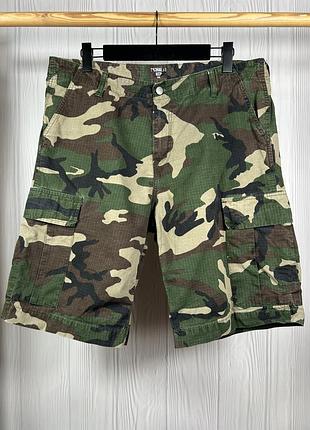 Carhartt wip camo cargo шорти в мілітарі стилі розмір 36