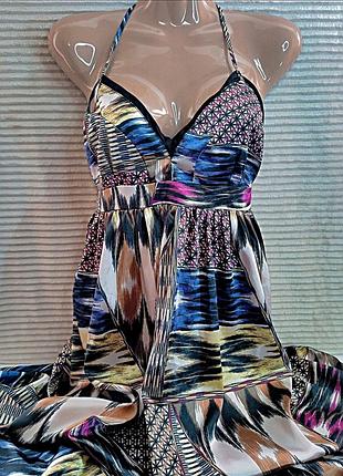 Шикарное шелковое платье сарафан макси h&amp;m размер xs - s