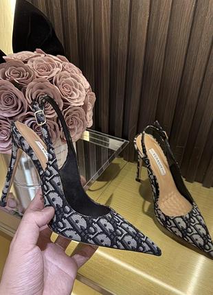 Жіночі туфлі dior, жіночі слінгбеки dior, брендові туфлі з гострим носком, жіночі каблуки dior, туфлі christian dior, слінгбеки christian dior, діор