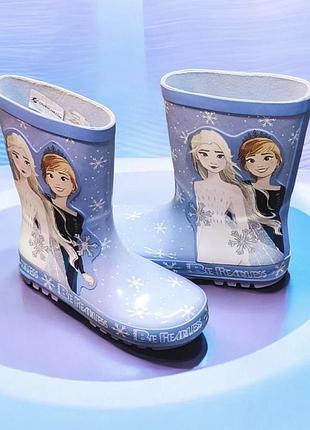 Резиновые сапоги character frozen printed wellies с ярким прином с персонажами ельзой и анной для девочки роз.30