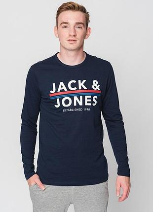 Футболка с длинными рукавами 12205129-navy blazer jackandamp;jones l темно-синий 12205129-navy blazer xl