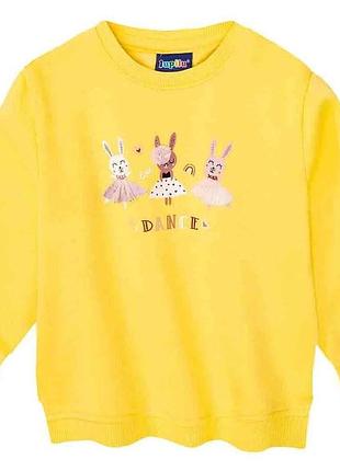 Світшот з начосом для дівчинки lupilu lidl 382077 086-92 см (12-24 months) жовтий