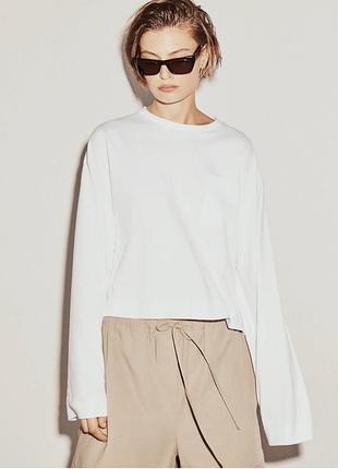 Лонгслів жіночий h&m білий