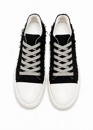 Rick owens drkshdw low black distressed | чорні кеди | унісекс