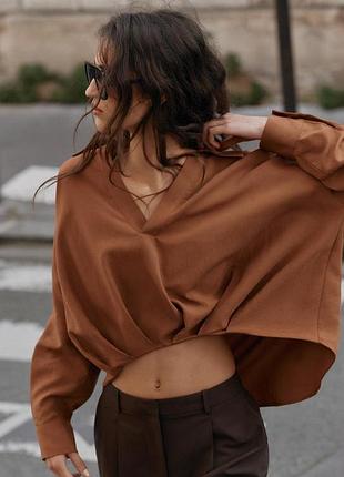 Чудова вільна блуза з ліоцеллу та льону,р.l zara