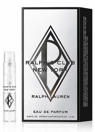 Пробник ralph lauren ralph's club new york мужской 1.2ml