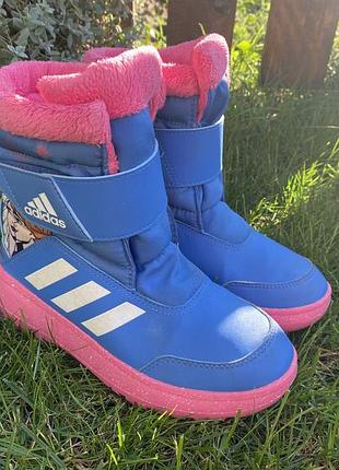 Зимові дитячі чоботи adidas x disney winterplay frozen gz1710 р35/21.5см