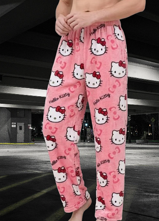 Штани персиковые hello kitty японские аниме  унисекс