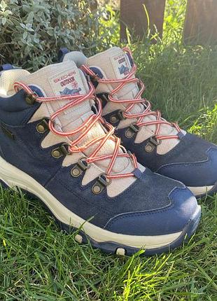 Водонепроникні трекінгові черевики skechers outdoor waterproof оригінал р38.5/25.5см