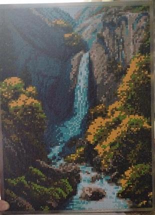 Алмазна картина водоспад