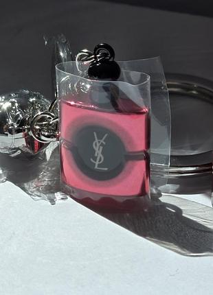 Оригінал підвіска брелок yves saint laurent black opium pink glaze 6