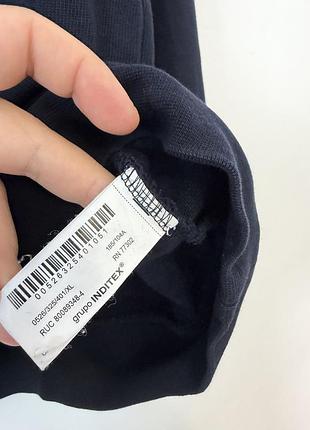 Темно-синій світшот з коміром zara 4