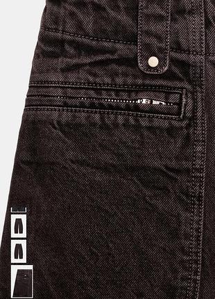 Джинсы zara карго barrel leg коричневые укороченные 7