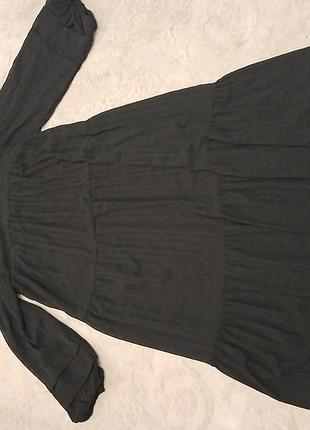 Макси черное платье прозрачное с ярусной юбкой, asos, р. м 3
