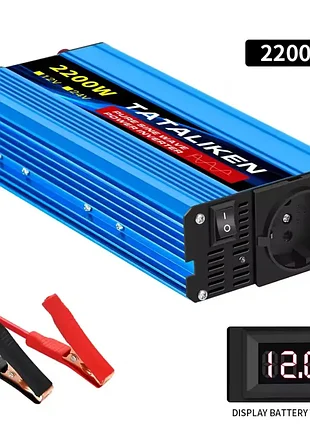 Инвертор tataliken 2200 12v преобразователь напряжения чистый синус 3