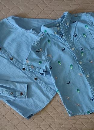Рубашка с коротким рукавом marks & spencer 4-5 л. 110 р. рубашка с длинным рукавом next 4 г. 104 р. 2