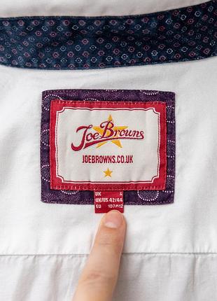 Мужская хлопковая рубашка с цветным акцентом на воротнике ✂️joe browns, uk, made in india 📍размер u9 l, u9/us 42/44, eu 107/112 8