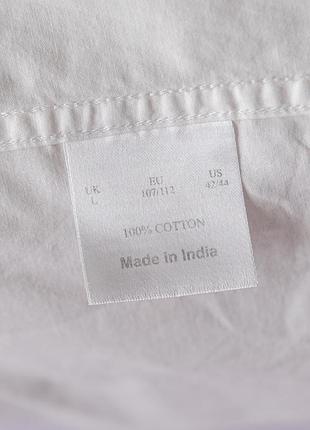 Мужская хлопковая рубашка с цветным акцентом на воротнике ✂️joe browns, uk, made in india 📍размер u9 l, u9/us 42/44, eu 107/112 9
