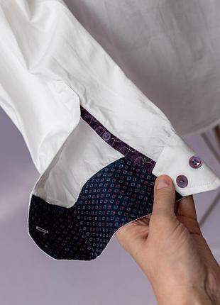 Мужская хлопковая рубашка с цветным акцентом на воротнике ✂️joe browns, uk, made in india 📍размер u9 l, u9/us 42/44, eu 107/112 7