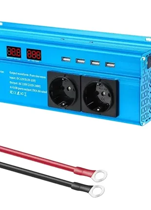 Инвертор преобразователь напряжения foval 3000w чистый синус 3