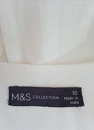 Нежная белая блуза m&amp;s collection вискоза размер s - m 5
