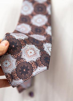 Гобеленовый, краткий галстук с узором "арабески" ✂️phoenix, trevira, made in austria 📍размер 134 см 5
