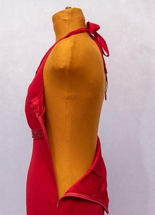 Вечернее платье макси с вышивкой бисером по лифу (завязки за шею) ✂️vero moda, buena long dress, made in india 📍размер 38 (m), детали в описании 8