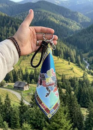 Дизайнерський брелок-хустка "мапа україни" ж my scarf