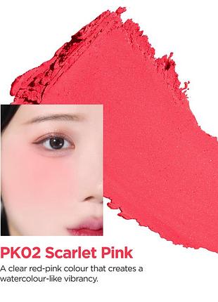 Корейские румяна the saem jelly blusher milky mauve, scarlet pink 5