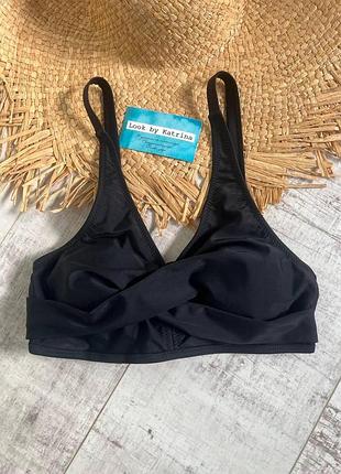 Купальный черный лиф-топ на шнуровке s, m, l, xl l